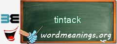 WordMeaning blackboard for tintack